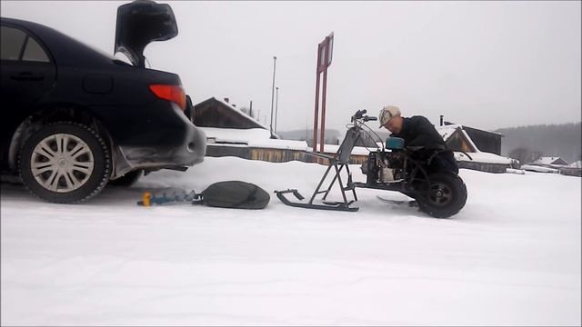 Мотосани "Драндулет 2" -выгрузка, сборка (minibike snow) смотреть онлайн