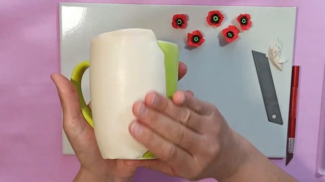Декор кружки цветами из полимерной глины. Мак из полимерной глины смотреть онлайн