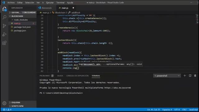 BlockChain en JavaScript y Node JS смотреть онлайн