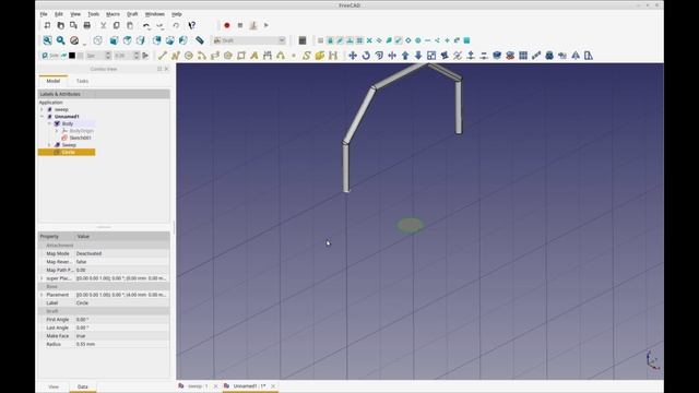 FreeCAD - Sweep ( 3 ways to use the Sweep tool ) смотреть онлайн