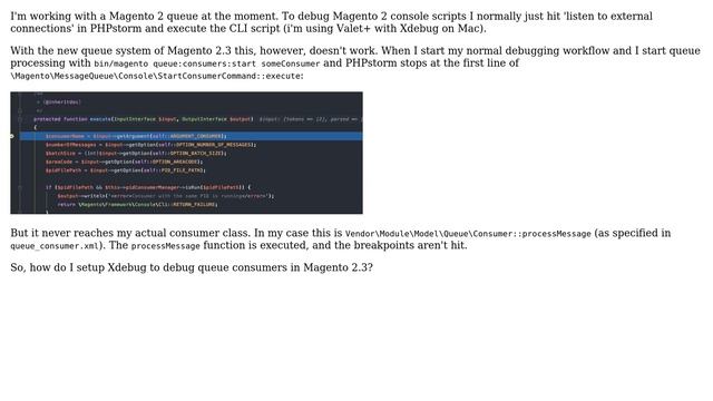 Magento: How to debug Magento 2.3 queue's consumers with Xdebug? смотреть онлайн