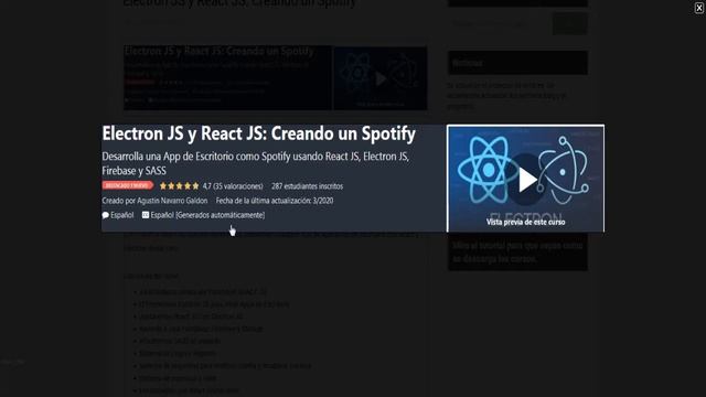 Electron JS y React JS: Creando un Spotify смотреть онлайн