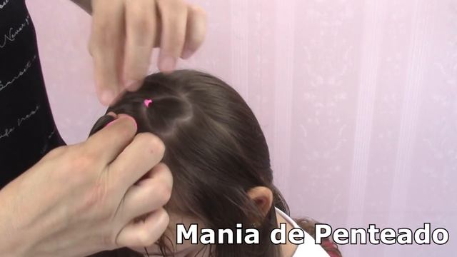 Penteado Infantil Fácil Com Corações ?| Easy Heart Hairstyle For Girls ?| Peinado De Corazones ?