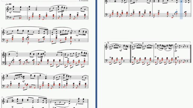 Белым снегом. Ноты для баяна, аккордеона