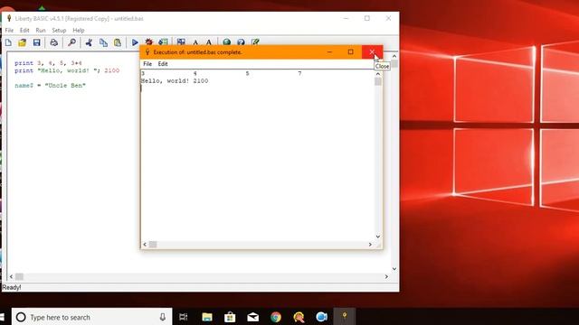 Liberty BASIC Essentials #2 - Displaying information with PRINT смотреть онлайн