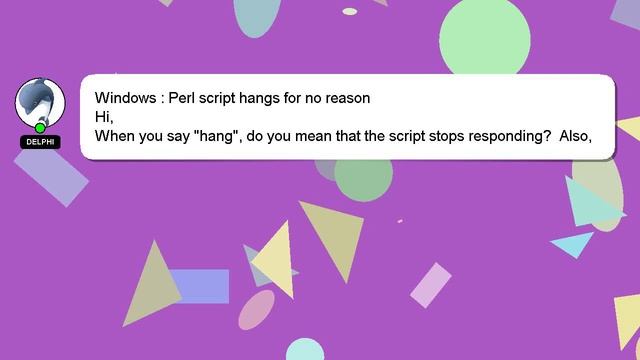 Windows : Perl script hangs for no reason смотреть онлайн