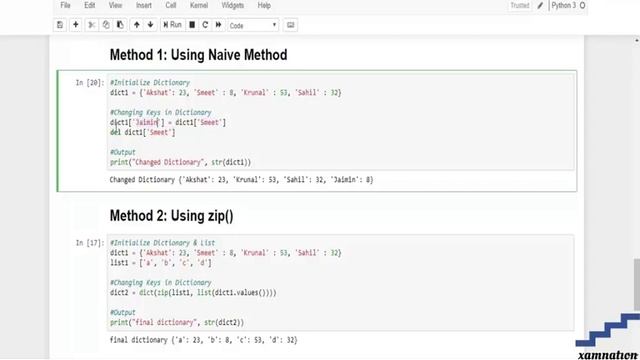 How to change keys in dictionary-naive method смотреть онлайн