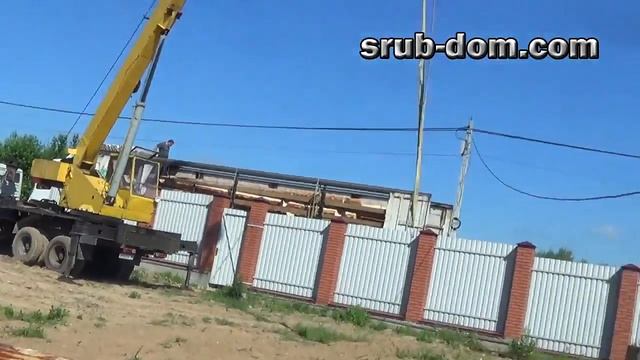 Разгрузка сруба бани ручной рубки. смотреть онлайн