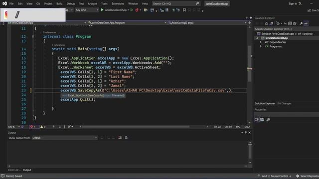 How to convert excel to csv in C# using Excel Application смотреть онлайн