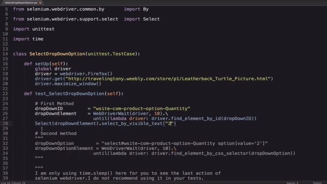 Selenium Python language- Selecting an Option from a Drop down смотреть онлайн