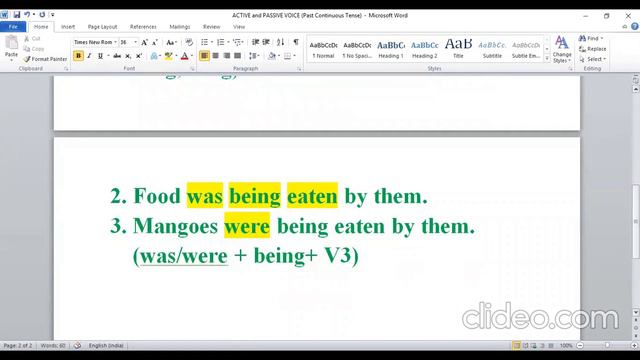 LEARN ACTIVE And PASSIVE VOICE (Past Continuous Tense)