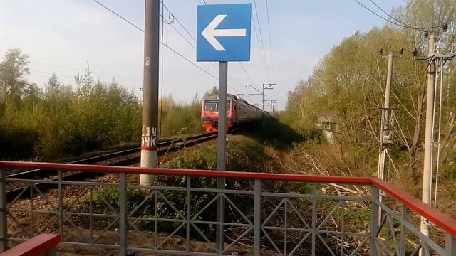 Электропоезд ЭД4М-0469 перегон Каналстрой - Дмитров 08.05.2019 смотреть онлайн