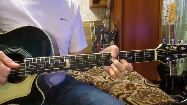 Над окошком месяц- Gm (как играть на гитаре аккорды) смотреть онлайн