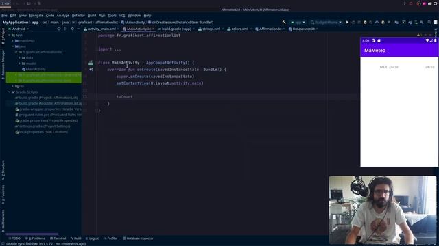 Apprentissage de Kotlin/Android : Jour 1, on suit le guide смотреть онлайн