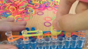 Браслет двойная Чешуя Дракона из резинок на станке Rainbow loom