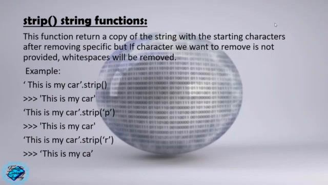 String replace & strip function in Python смотреть онлайн