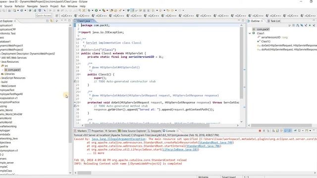 Java Web Development - Hello World Servlet смотреть онлайн