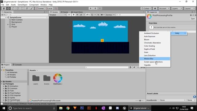 (2020 Unity) HOW TO APPLY GREAT VISUALS TO YOUR 2D GAME-Post processing Tutorial-Unity смотреть онлайн