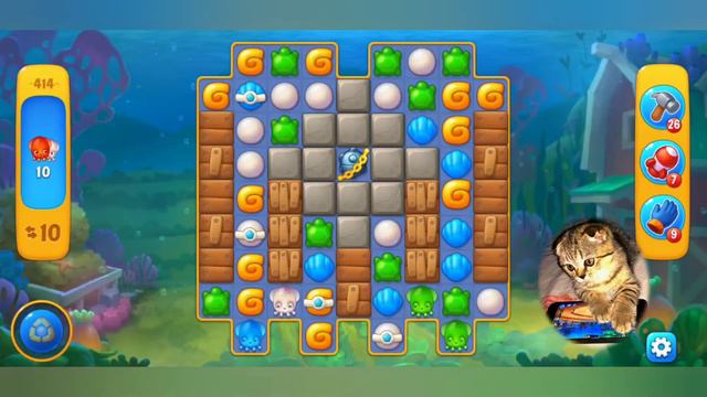 Fishdom 2022 no boosters level  414 -  прохождение без бустеров  414 уровень.