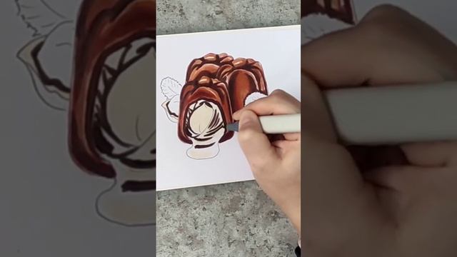 Рисую конфеты с кремом и фундуком маркерами. Фудскетчинг для начинающих смотреть онлайн