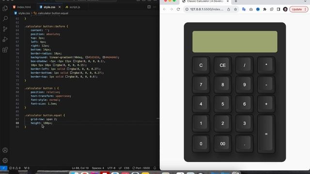 JavaScript Project | Classic Calculator Using HTML CSS JavaScript смотреть онлайн