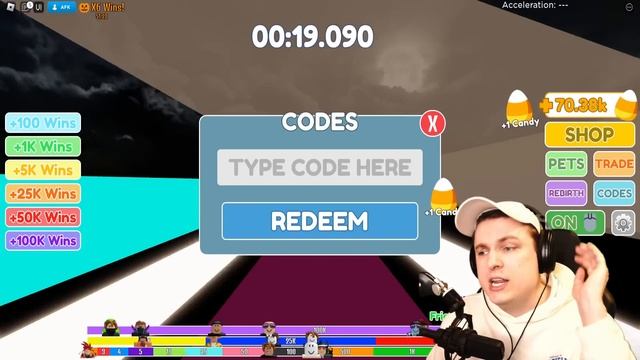 ALL 3 HIDDEN HALLOWEEN UPDATE CANDY CORN CODES IN ROBLOX RACE CLICKER смотреть онлайн