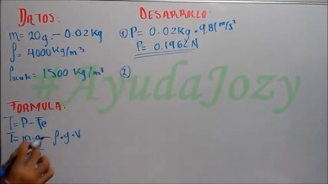 Problema 12|Un trozo de metal de 20 g tiene una densidad de 4000 Kg/m^3... смотреть онлайн