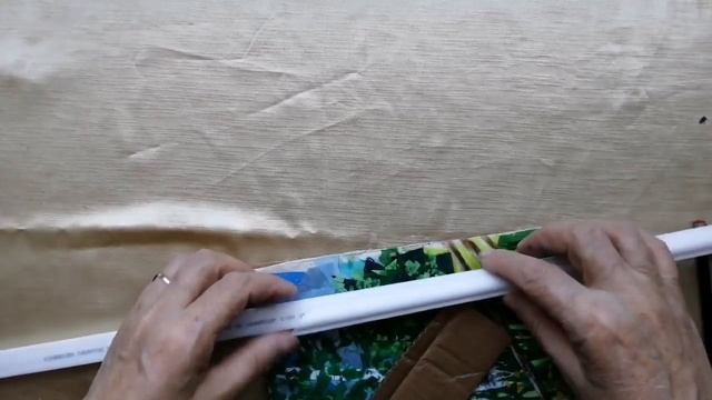 Картина в лоскутной технике и оформление в рамочку из потолочного плинтуса. смотреть онлайн