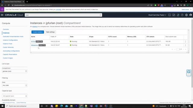 Reservando IP na Oracle Cloud free tier смотреть онлайн