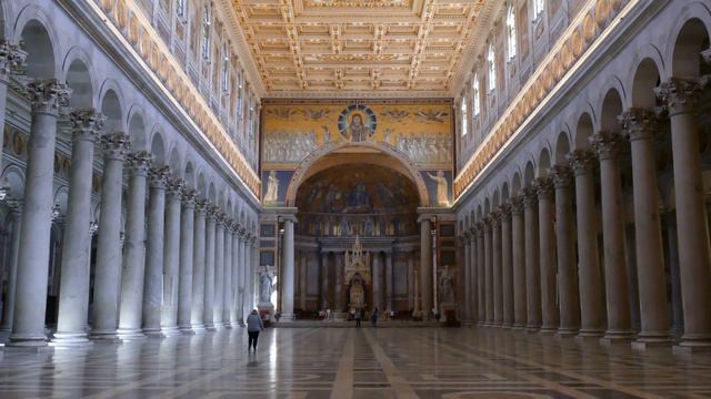 Basilica s. Paolo fuori le Mura, Navata e Arco Trionfale (manortiz) 4K смотреть онлайн