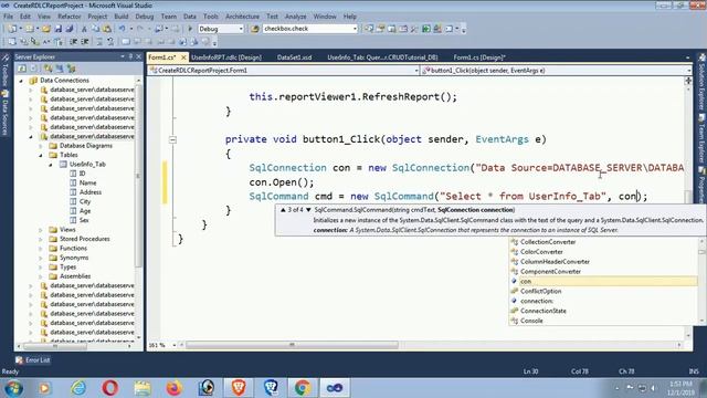 RDLC Report in c#. How to create RDLC Report in c# with SQL Server Step By Step смотреть онлайн