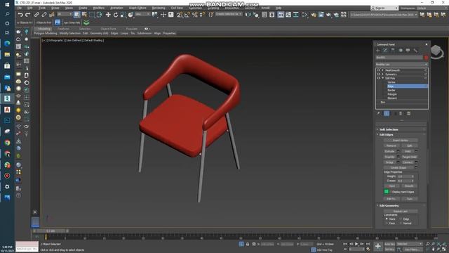 Cafe chair 3D modeling - 3ds max/V-ray & Ps) смотреть онлайн
