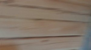 Каркасная перегородка. Обшивка имитацией бруса.