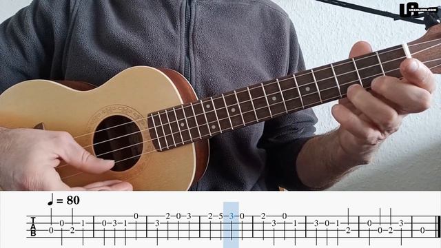C Major Scale Open Position in Thirds - Ukulele Tabs Play Along смотреть онлайн