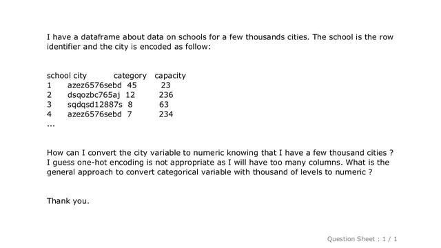 Pandas : Pandas dataframe encode Categorical variable with thousands of unique values смотреть онлайн