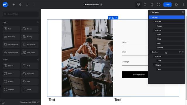 Movable Navigator of Piotnet Forms WordPress plugin. смотреть онлайн