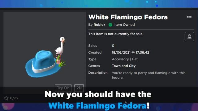 NEW PROMO CODE | How to get the White Flamingo Fedora! | Roblox смотреть онлайн