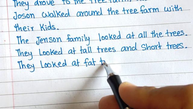 Writing about " Past Simple Story 4 "Jenson family shopped for a Christmas tree. смотреть онлайн