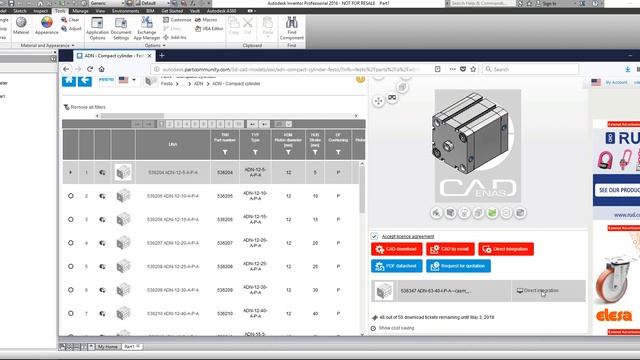Autodesk Inventor Supplier Content Center by CADENAS смотреть онлайн