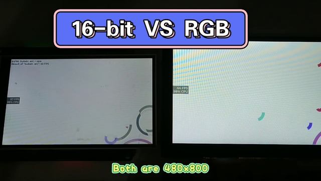 esp32-s3 drives 480x800 lcd , 16-bit VS RGB смотреть онлайн