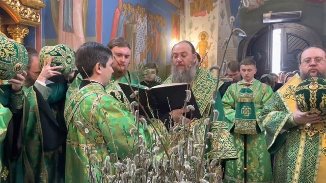 Освящение ваий в канун праздника Входа Господня в Иерусалим. смотреть онлайн