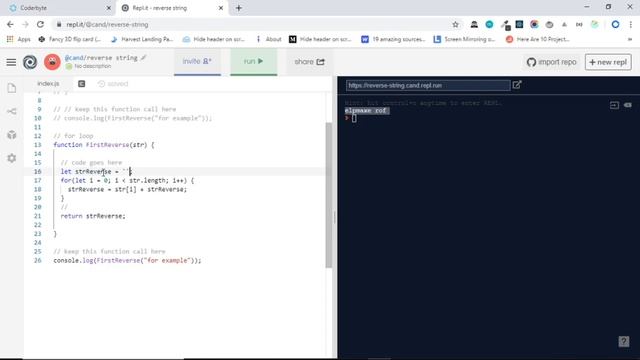 First Reverse - Javascript Challenges (Coderbyte) смотреть онлайн