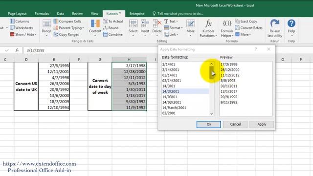 Quickly Change Date Format In Excel смотреть онлайн