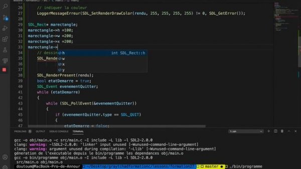 Langage C (Giray Tchad) : Dessiner dans notre fenêtre