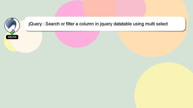 jQuery : Search or filter a column in jquery datatable using multi select dropdown with checkbox смотреть онлайн