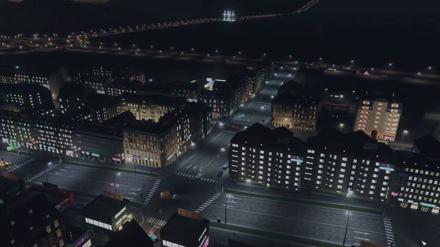 Cities: Skylines | Small Town At Night | Highway Bridge And Roundabouts | Suburban Sprawl смотреть онлайн