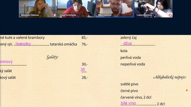Фрагмент урока чешского языка в школе Метрополь. Уровень А1.2. смотреть онлайн