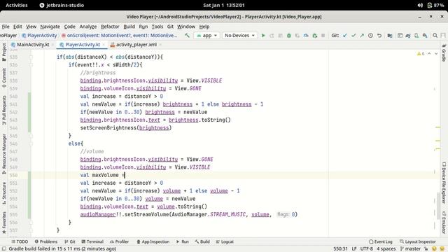 85.Swipe To Control Volume in Android Studio | Video Player App Hindi | ExoPlayer смотреть онлайн