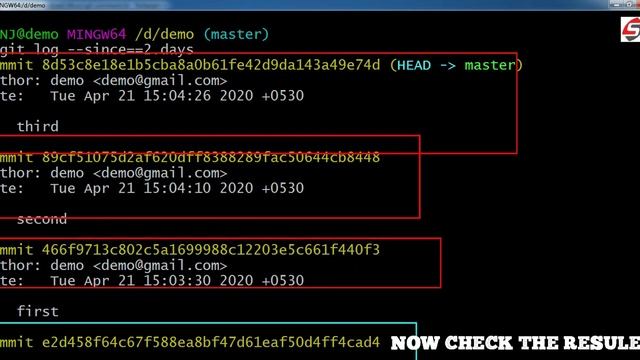 #14 HOW TO DISPLAY LAST 2 DAYS COMMIT LOG IN GIT смотреть онлайн