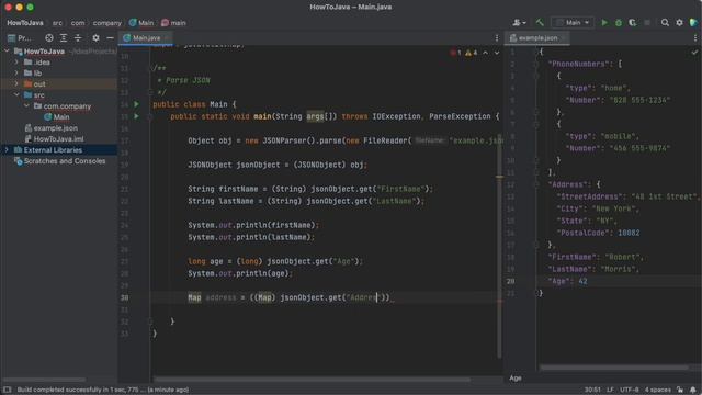 Java: Parse JSON смотреть онлайн